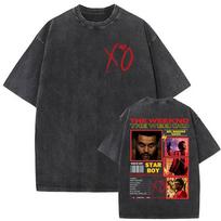 Washed Vintage Rapper The Weeknd Music Album Cover 2026 Merch Tshirt Men Women Hip Hop Fashion Pop Music T Shirts Streetwear 2XL
