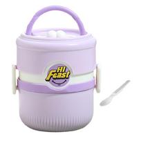 Insulated Stainless Steel Bentos Box Leak Proof Multiple Compartment Lunch Holder for Hot Soup and Cold Beverages