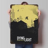 Dying Light Game Poster Customized Wall Art Vintage Metal Signs Retro Tin Plaque for Man Cave Modern Home Decoration Luxury Room 20x30cm（7.8x11.8inch）