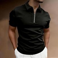 Men's Short-sleeved Button-down T-shirt L juoda