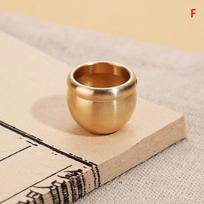 Small Brass Cornucopia Handmade Treasure Bowl Feng Shui Baifu Rice Cylinder  Attract Wealth F