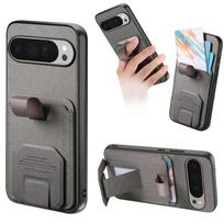 For Google Pixel 10 Pro XL Case Cloth Texture TPU PU Leather PC Phone Back Cover with Card Holder Ki