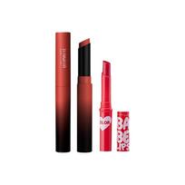 Maybelline Thin easy to color + Slim tube lipstick makeup set - two-piece set F Slim tube lipstick 899 Baobei lip balm 01 raudona