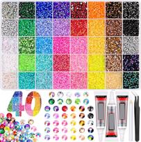 40 Kit - 40,000 Assorted Nail Diamonds with Storage Box for Decoration One Size