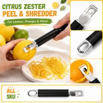 Stainless Zester and Grater for Lemon, Orange and Vegetable Peeling and Shredding One Size juoda