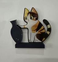 Calico Print Refrigerator - Cute Kitchen Decorative Fridge one size juoda