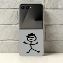 Case for Samsung Galaxy Z Flip 7 6 5 4 3 Z Fold 7 6 5 4 3 Phone Cover Black Line Stickman Galaxy Z Fold6