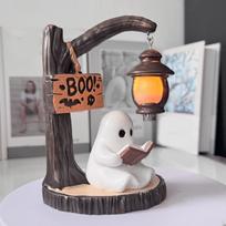 Halloween Night Light Bedside Table Lamp Ornament Party Decor,Gift Desk Reading Statue for