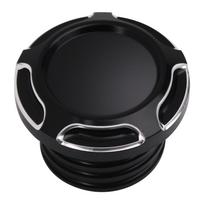 Motociklo aliuminio kuro bako dujų dangtelis, ventiliuojamas dekoratyvinis alyvos dangtelis, skirtas Harley Touring Road King Softail Dyna Sportster 883 XL black