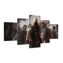 Namų dekoras Modulinė drobė Paveikslėlis 5 dalių šaudyklė ir zombiai, filmų tapyba Plakatas, drobės tapyba, didmeninė prekyba be rėmelių 20x35cm*2  20x45cm*2  20x55cm*1