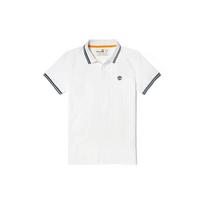 Timberland Atsitiktiniai Dryžuoti Kvėpuojantys Trumpomis Rankovėmis Polo Marškinėliai Vyriški Viršutiniai Drabužiai Balti A62SH-100 M white