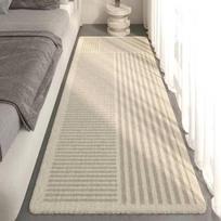 Bedroom Lines Are Simple High End Carpe Fluffy Soft Geometric Quiet Wind Carpets 2024 New Bedside Nonslip Waterproof Highend Rug 40*120cm