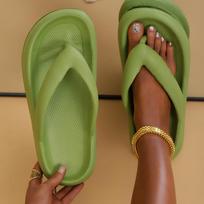 EVA Thong Platform Flip Flops for Women Summer  Clip Toe Soft Sole Cloud Slippers Woman Thick Bottom Non Slip Beach Sandals 36-37