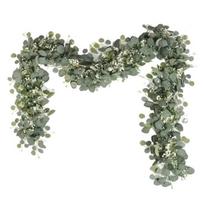 1/2/3Pcs 180CM Artificial Eucalyptus Leaves Garland Hanging Fake Greenery Plants Party Christmas Mantle Fireplace Porch Stairs Decoration 1pc