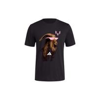 Adidas Messi Collection Printed Goat Graphic Round Neck Short Sleeve T-shirt Men Tops Black JF4297 XXL