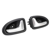 1 pora vidinių durų rankenėlių 7700432708 Kairė Dešinė Chromuotos vidinės automobilio durų rankenėlės CLIO II 1998–2007 m. black