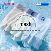 Fen Teng Men's Ice Silk Antibacterial Seamless Boxer Briefs XS