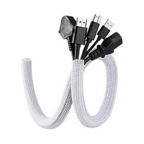Flexible Cable Sleeve Cover Braided Wire Protectors Pet Chew Resistant For Desk PC TV Automotive Engine Home Office PC balta