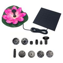 Lotus Solar Water Fountain Brushless Pump Floating Garden Fountain Solar Powered Fountain for Outdoor Bird Bath rožinė