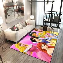 Disney Princesses Printing Carpet for Living Room Bedroom Girls Room Home Decor Pink Room Decor Area Rug Non-slip Mat 50X80cm
