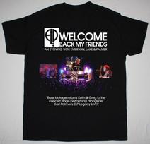 ELP An Evening with Emerson, Lake & Palmer  Black All Size  OM474 Unisex T-Shirt L blue