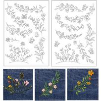 Stick & Stitch Embroidery Soluble Stabilizer Flower Paper Wash Away Water Soluble Crafts Paper for Embroidery Patterns