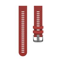 Quick Release 20mm Official style Sports Silicone Strap For Garmin Forerunner 55 158 Wrist Band 245 245M 645 Bracelet Watchband For Forerunner 55 raudona