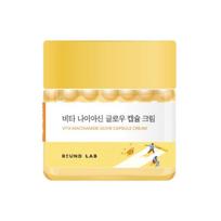 ROUND LAB Vita Niacin Glow Capsule Cream 50ml - Brightening Face Moisturizer with Vitamin Capsules for Instant Radiance and Dark Spot Care
