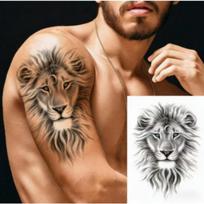 Atsparūs vandeniui vyriški laikini tatuiruotės Tigras Liūtas Vilkas Netikra tatuiruotė moterims vyrams rankai kojoms rankovei kūno makiažo lipdukas