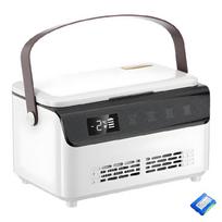 Double Layer Temperature Display Car Coolers Box with Temperature Display ABS Construction And Easy Transport