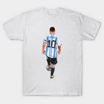 Men Black Print T-shirt Messi Argentina No-Cut Transfer Paper Print Cotton Tshirt - Men's Summer Cotton Graphic Tee S įvairiaspalvis