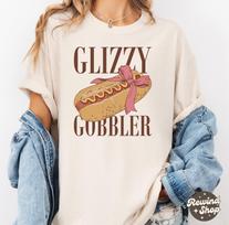Glizzy Gobbler Comfort Colors Shirt, Coquette Bow Hot Dog Shirt, Funny Adult Shirt, Unhinged Shirt, Funny Gift, Vintage Graphic Tee 2XL
