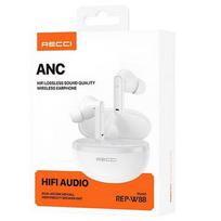 Recci REP-W88 ANC Wireless In-Ear Earbuds perlų baltos spalvos