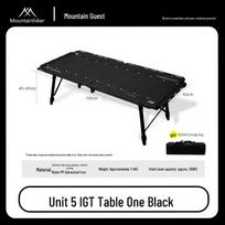 New Mountain 5-Unit Height-Adjustable Aluminum Camping Table with DIY Assembly