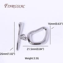 20x15.5x26MM 18K Gold Plated OT Clasps,Dainty Brass End Beads Toggle Clasps,DIY Jewelry Supplies Bracelet Necklace OT Clasp 1 Piece