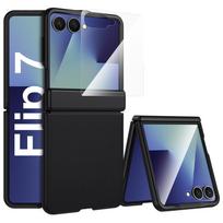 case for Samsung Z Flip 7 Ultra-thin protective cover for folding screen with full lens coverage genuine leather tough shell Galaxy Z Flip7 juoda