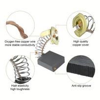 Heavy-duty Carbon Brushes with Metal Base Easy to Install Replacement Parts for Electric Drills Sanders Garage Repair Use 50pcs