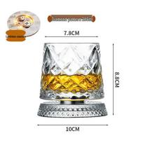 Rotating Crystal Whiskey & Brandy Glass gray