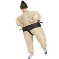 Akį traukiantis pripučiamas sumo imtynininko kostiumas, patogiai priglundantis prie visų amžiaus grupių Black-Kid beige