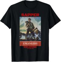 Men's and Women's T-shirts NEW Sapper Army Combat Engineer Corps Veterans and Military Tee T-Shirt S-3XL L