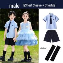 Girls’ Summer Chorus Performance School Uniform Dresses 140 cm