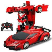 Voiture Robot Télécommandé 2 en 1 - F0B793 - Rouge - Pour Enfant raudona