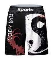 3D printed fight pants, quick dry gym grab kickboxing, beach surf shorts S