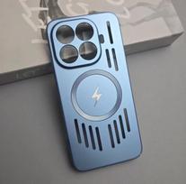 Magnetinis aušinantis kompiuterio dėklas, skirtas Xiaomi 17T 15T 14 Pro 17 Pro Max, su Magsafe belaidžiu įkrovimu, apsauga lęšiui, smūgiams atsparus dėklas Xiaomi 17T mėlyna