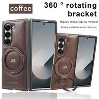 case for Samsung Z FOLD 7 6 5 4 3 Magnetic 360° Rotating Stand Leather Protective Case With Holder full coverage Shock Proof Galaxy Z Fold7