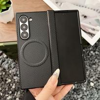 case for Samsung Z FOLD 7 6 5 4 3 Fiber pattern protective cover Central axis spring fully wrapped wireless charging Shock Proof Galaxy Z Fold7 juoda