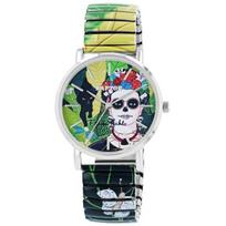 Montre - RAPTOR - Frida Kahlo Edition - Boîtier 36 mm - Bracelet acier extensible multicolore - Quartz Miyota 2035 gryna