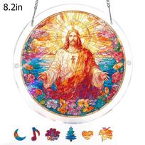 Acrylic Puzzle Suncatcher Window Hanging 7.4  Sun Catcher Garden Decor Birthday Gifts for Women Mom Home Ornament Decoration
