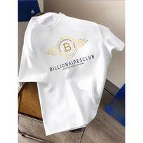 Men's Billionaires Club Bitcoin T-Shirt - Crypto Currency Print Crew Neck Short Sleeve Tee Suitable for Tech Events, Summer Casual Wear S balta