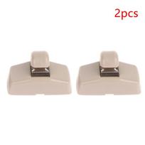 2Pcs Auto Sun Visor Clip Sun Visor Clip Hook Bracket Hanger Car Accessories smėlis